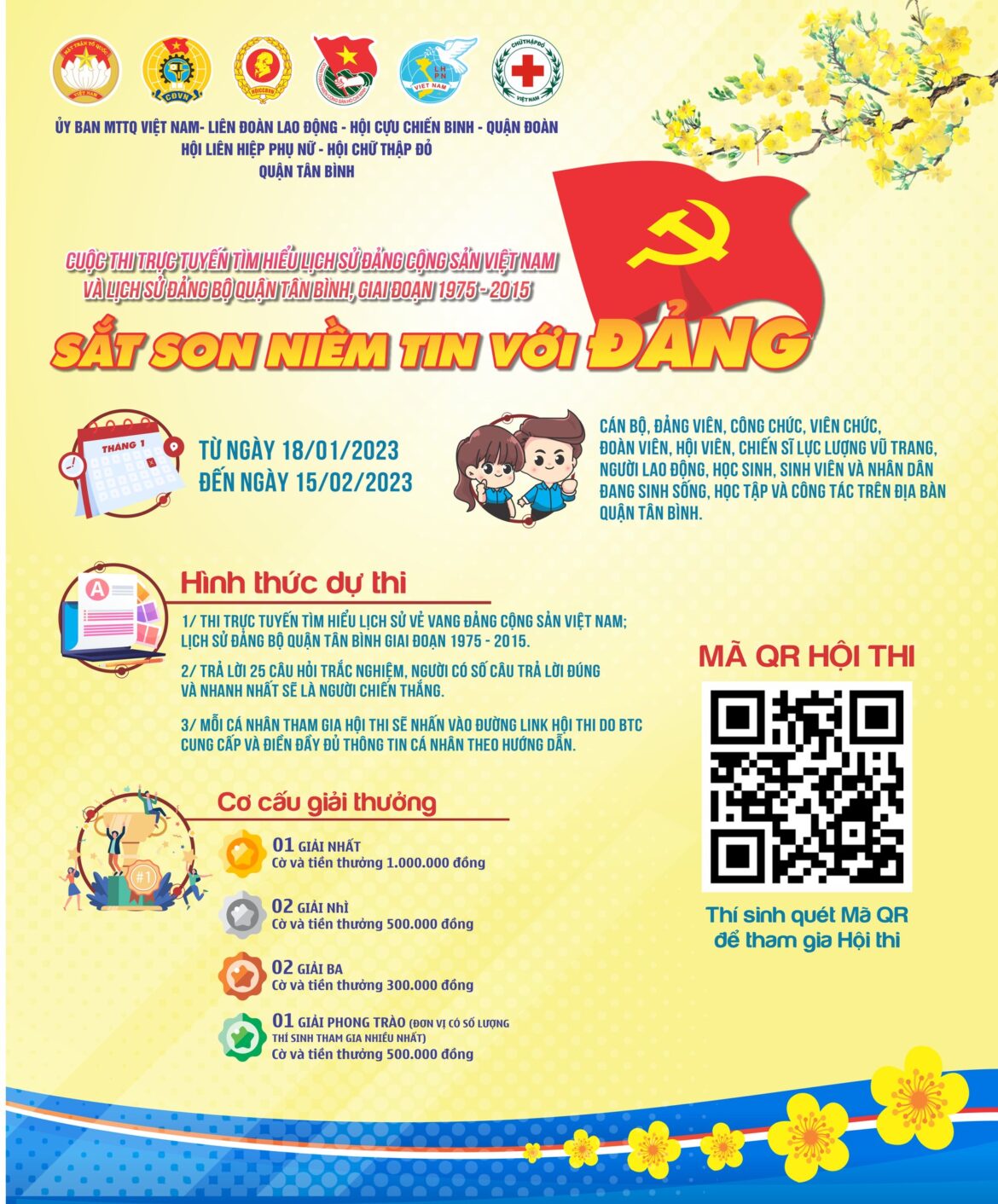 Cuộc thi trực tuyến tìm hiểu lịch sử Đảng Cộng sản Việt Nam và lịch sử Đảng bộ quận Tân Bình, giai đoạn 1975 – 2015