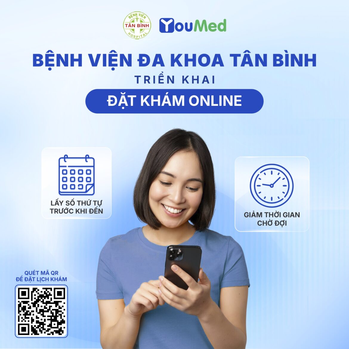 BỆNH VIỆN ĐA KHOA TÂN BÌNH TRIỂN KHAI ĐẶT KHÁM ONLINE TRÊN ỨNG DỤNG YOUMED